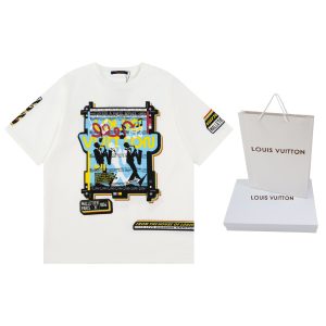 Luxury 1:1 Louis Vuitton Cotton Short-Sleeved T-Shirt