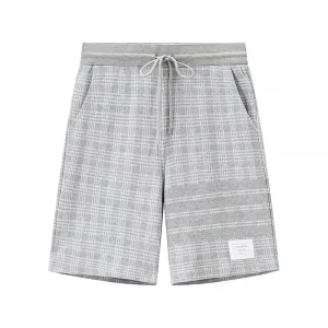 Luxury Reps Thom Browne Shorts Red Cotton Pure Retro Plaid Sophistication Summer