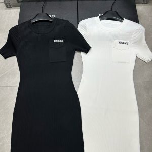 Designer Gucci Jacquard Short-Sleeved Top