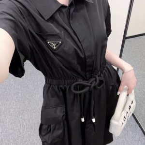 Aaa Prada Nylon Short-Sleeved Tops