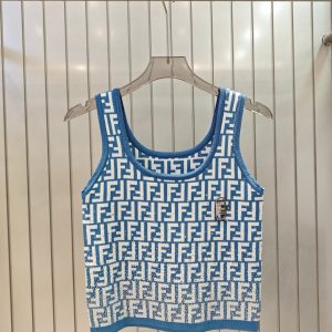 High Quality Luxury Fendi Jacquard Vest