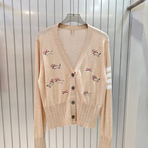 Designer Thom Browne Jacquard Cardigan
