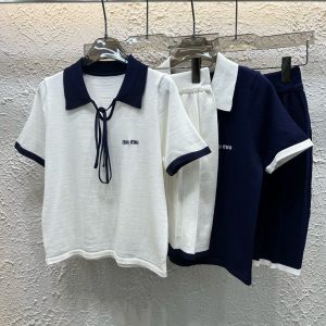 Designer Miu Miu Short-Sleeved Shirt