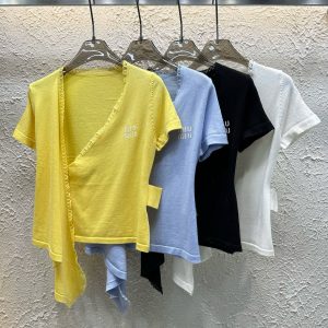 High Quality Aaa Miu Miu Lace Short Sleeves