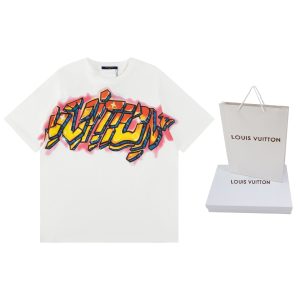 Designer Louis Vuitton Cotton Short-Sleeved T-Shirt