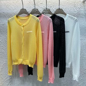 High Quality Miu Miu Jacquard Cardigan