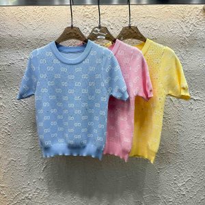 High Quality Luxury Gucci Jacquard Short Sleeves