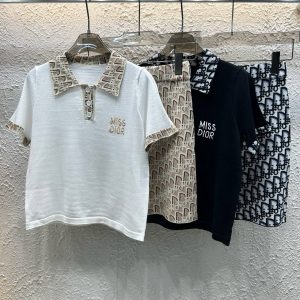 Designer Luxury Dior Short-Sleeved Shirt
