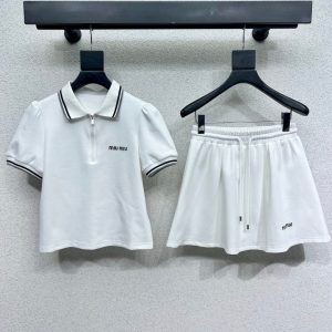Designer Luxury Miu Miu Short-Sleeved Shirt