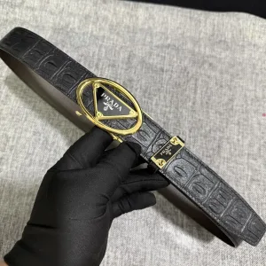 Super Clone Prada Belt Top-Grain Cowhide
