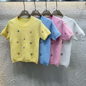 Luxury Chanel Jacquard Short Sleeves