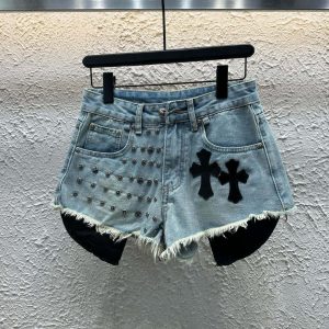 1:1 Aaa Chrome Hearts Denim Shorts