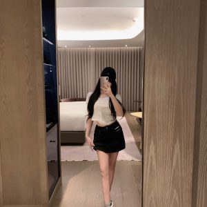 Designer Prada Denim Short Skirt