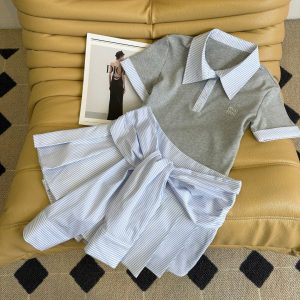 Designer Aaa Miu Miu Short-Sleeved Shirt