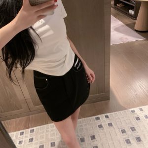 Aaa 1:1 Prada Denim Short Skirt