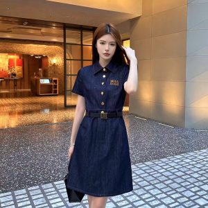 Luxury Dior Denim Short-Sleeved Shirts