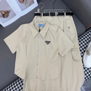 Designer Prada Short-Sleeved Shirt