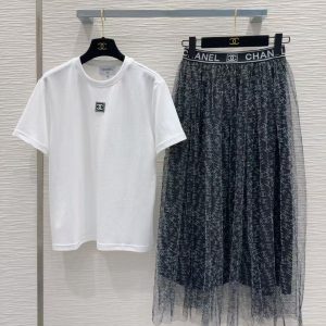 High Quality Designer Chanel Leather Short-Sleeved Shirts