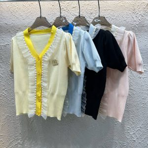 Aaa Chanel Chiffon Short-Sleeved Shirt