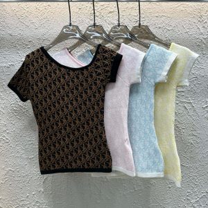 Aaa High Quality Dior Jacquard Short Sleeves