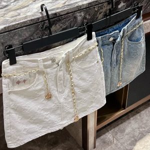 Luxury Designer Louis Vuitton Denim Waist Chain