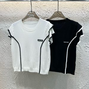 Luxury Miu Miu Lace Short Sleeves