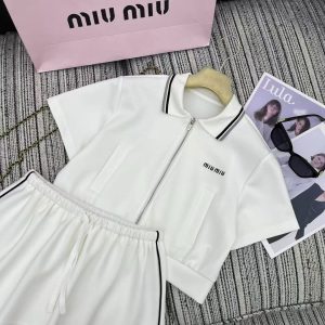 High Quality 1:1 Miu Miu Short-Sleeved Shirt
