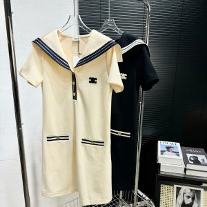 Designer Celine Gold Short-Sleeved Shirts