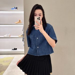 Aaa Designer Loewe Cotton Short-Sleeved Shirt