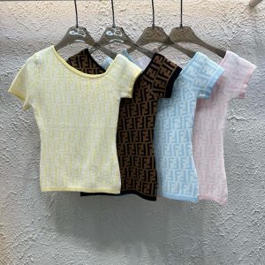 Aaa Fendi Jacquard Short Sleeves