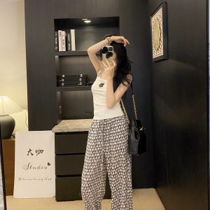 High Quality Luxury Dior Acetate Trousers