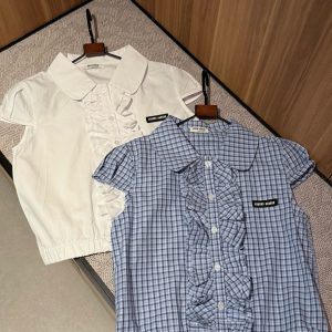 High Quality Luxury Miu Miu Short-Sleeved Shirts