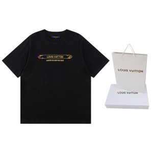 Aaa Luxury Louis Vuitton Gold Short-Sleeved T-Shirt