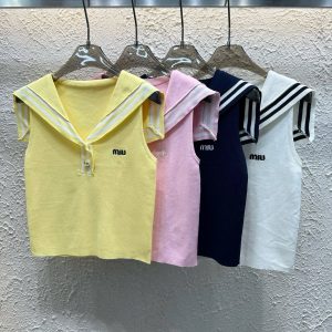 Luxury Miu Miu Gold Vest
