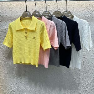Designer High Quality Celine Gold Short Sleeves