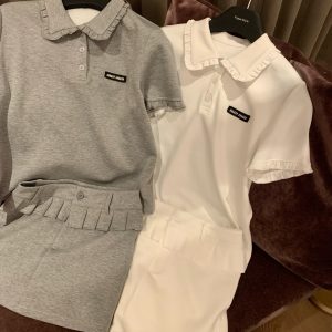 Luxury 1:1 Miu Miu Lace Short-Sleeved Shirts