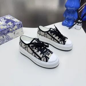 Luxury Designer Dior Sneakers Yellow Pu Outsole Tpu Lace High-End Quality Summer Early