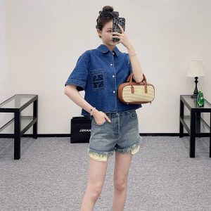 Aaa Loewe Cotton Shorts For Summer