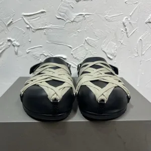 Reps Designer Rick Owens Slippers Ash Cowhide Rubber Outsole Lace Spring Summer