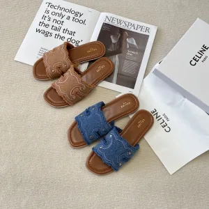 AAA Celine Slippers Denim Summer Early