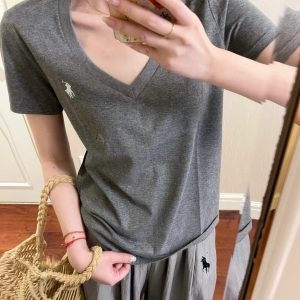 Luxury Designer Ralph Lauren Silk Short-Sleeved Shirts For Summer