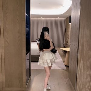 High Quality Luxury Miu Miu Lace Short-Sleeved Shirts