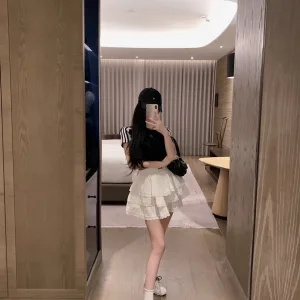 High Quality Luxury Miu Miu Lace Short-Sleeved Shirts