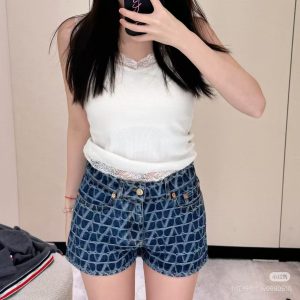 1:1 Aaa Valentino Denim Shorts For Spring