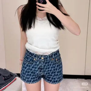 1:1 Aaa Valentino Denim Shorts For Spring