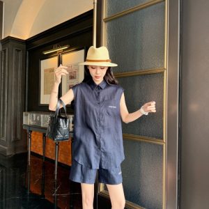 Luxury Aaa Miu Miu Linen Shorts
