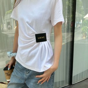 Designer High Quality Loewe Leather Short Sleeves