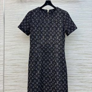 Designer Louis Vuitton Jacquard Short-Sleeved Shirts