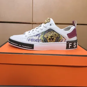 High Quality Luxury Versace Cowhide Casual Shoes