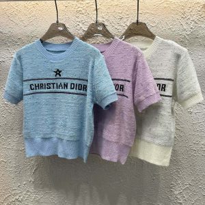 High Quality Dior Jacquard Short Sleeves